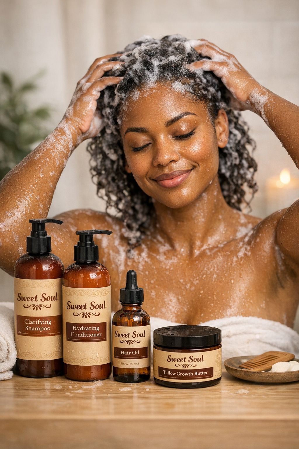 How to Use the Sweet Soul Hair Care System on Wash Day